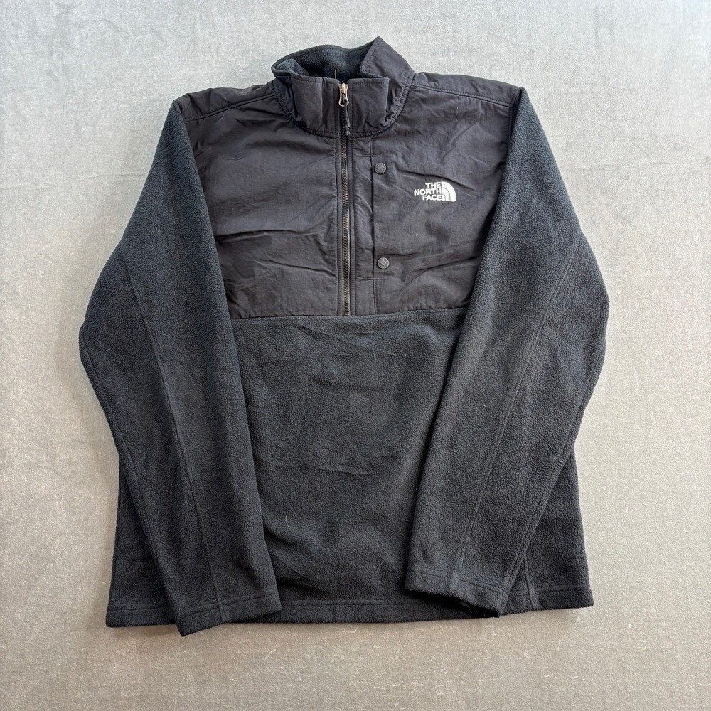 The North Face Quarter‎ Zip Fleece Pullover Black Outdoor Mens Large